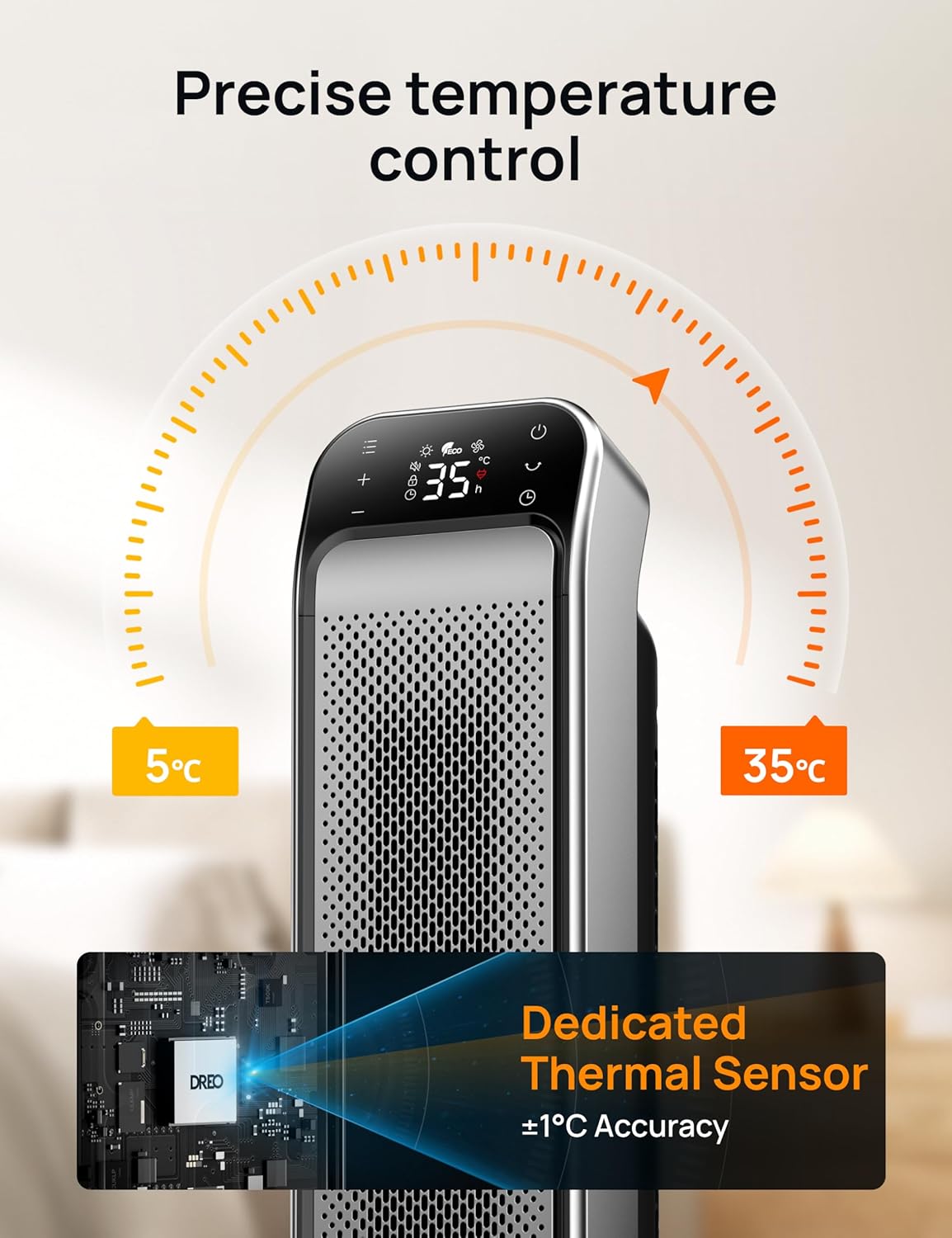 Dreo 25 Inch Electric Heater for Home - Image 7